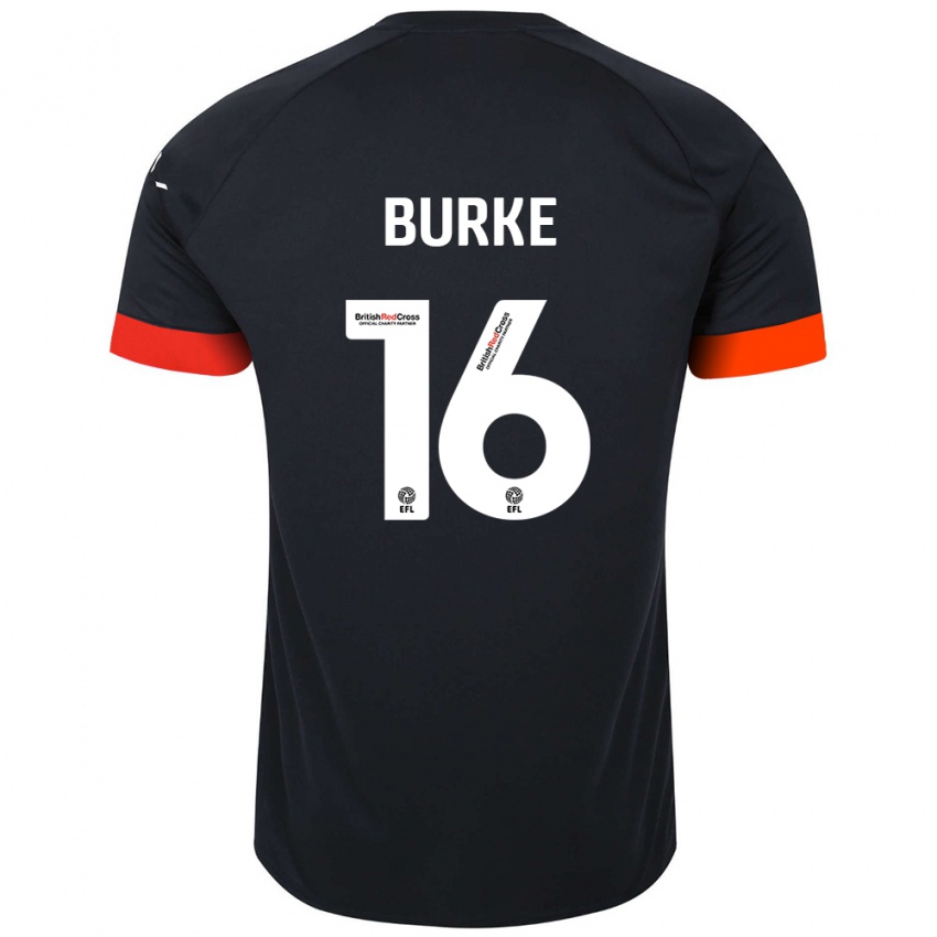 Kinder Reece Burke #16 Schwarz Orange Auswärtstrikot Trikot 2024/25 T-Shirt