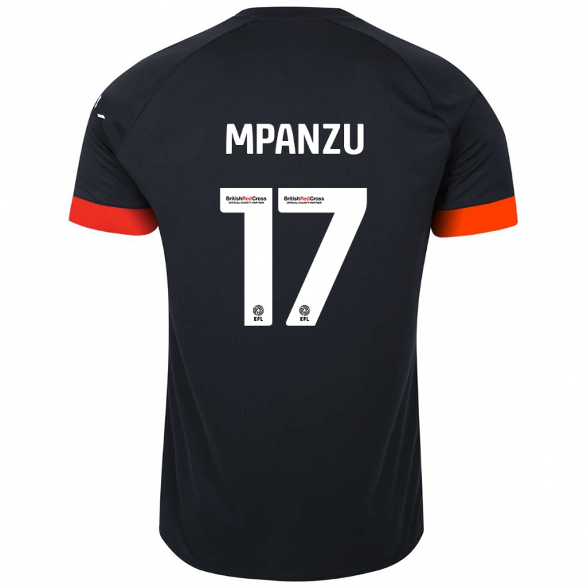 Kinder Pelly Ruddock Mpanzu #17 Schwarz Orange Auswärtstrikot Trikot 2024/25 T-Shirt