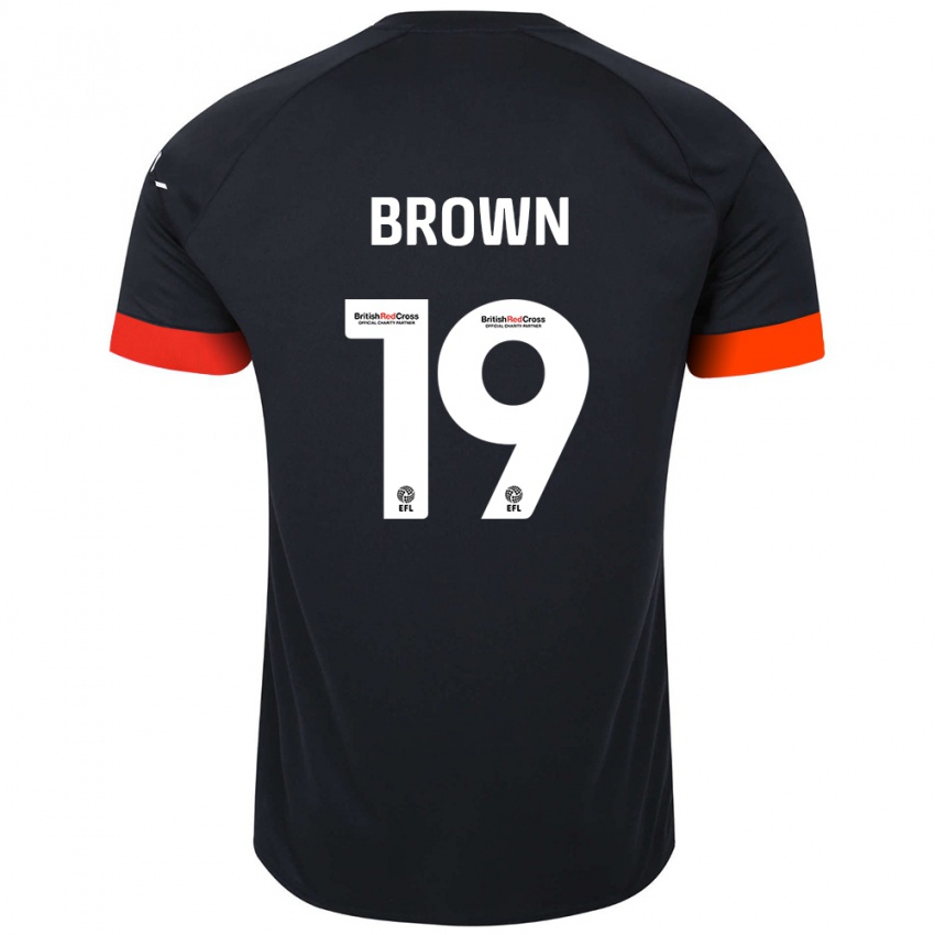 Kinder Jacob Brown #19 Schwarz Orange Auswärtstrikot Trikot 2024/25 T-Shirt