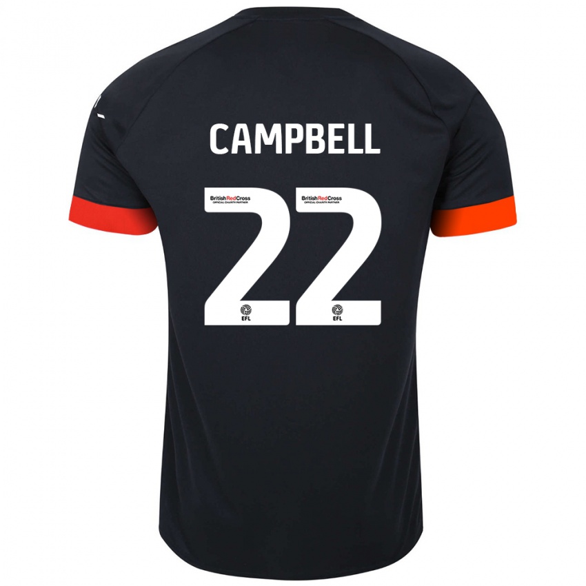 Kinder Allan Campbell #22 Schwarz Orange Auswärtstrikot Trikot 2024/25 T-Shirt