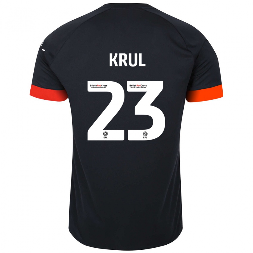 Kinder Tim Krul #23 Schwarz Orange Auswärtstrikot Trikot 2024/25 T-Shirt