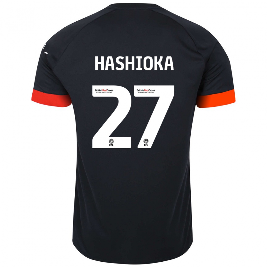 Kinder Daiki Hashioka #27 Schwarz Orange Auswärtstrikot Trikot 2024/25 T-Shirt