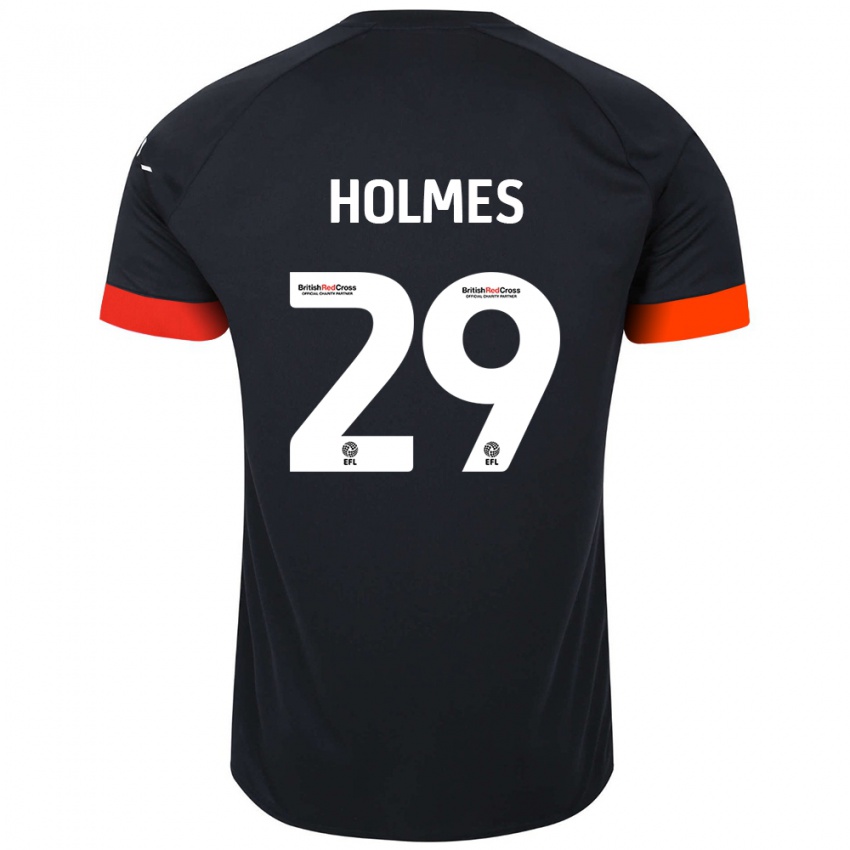 Kinder Tom Holmes #29 Schwarz Orange Auswärtstrikot Trikot 2024/25 T-Shirt