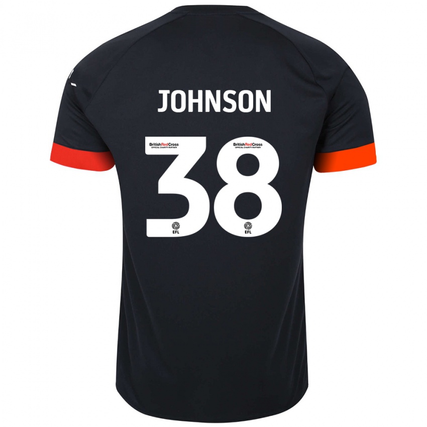 Kinder Joe Johnson #38 Schwarz Orange Auswärtstrikot Trikot 2024/25 T-Shirt