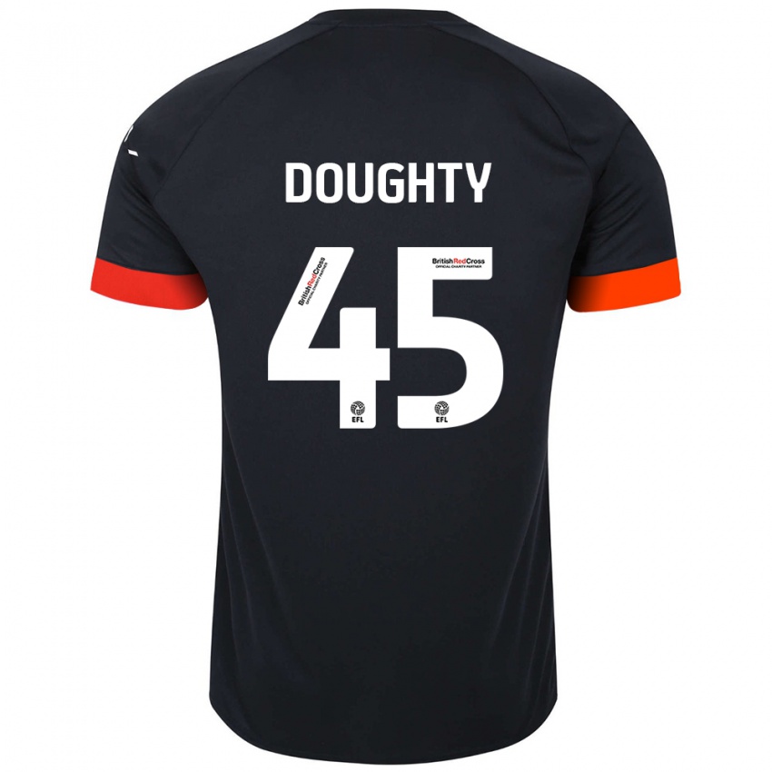 Kinder Alfie Doughty #45 Schwarz Orange Auswärtstrikot Trikot 2024/25 T-Shirt