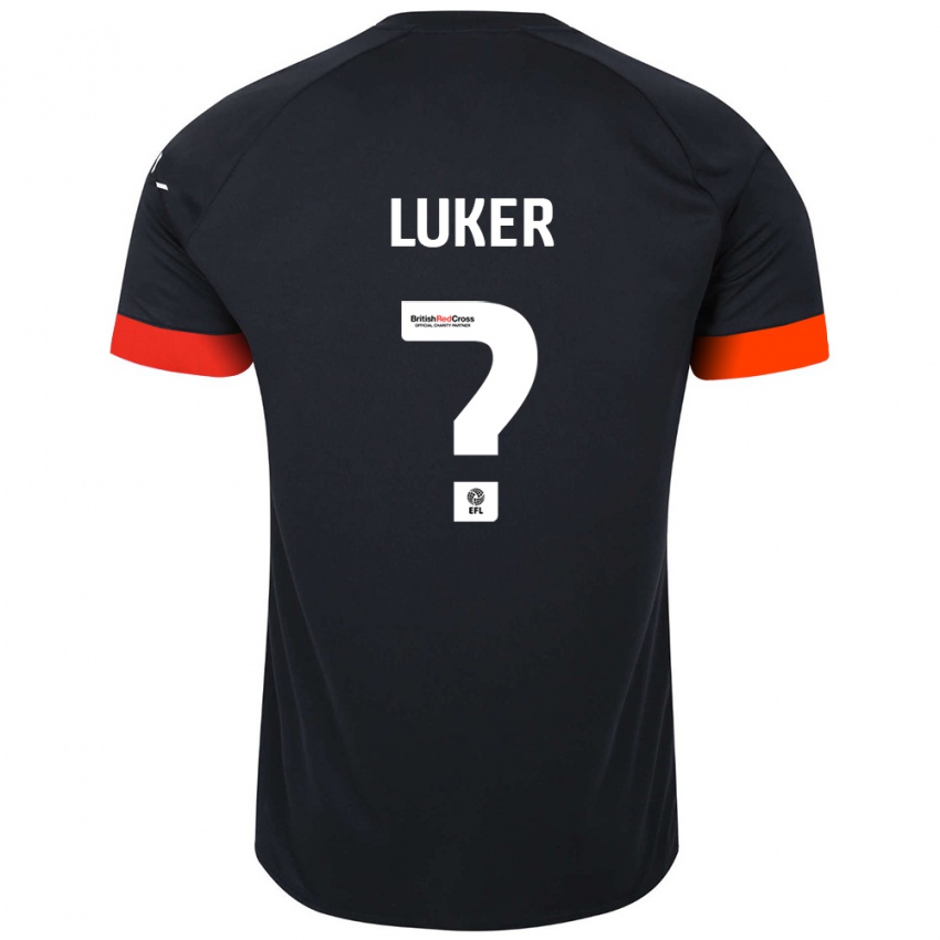 Kinder Jayden Luker #0 Schwarz Orange Auswärtstrikot Trikot 2024/25 T-Shirt