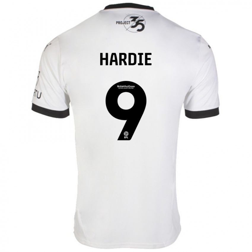 Kinder Ryan Hardie #9 Weiß Schwarz Auswärtstrikot Trikot 2024/25 T-Shirt