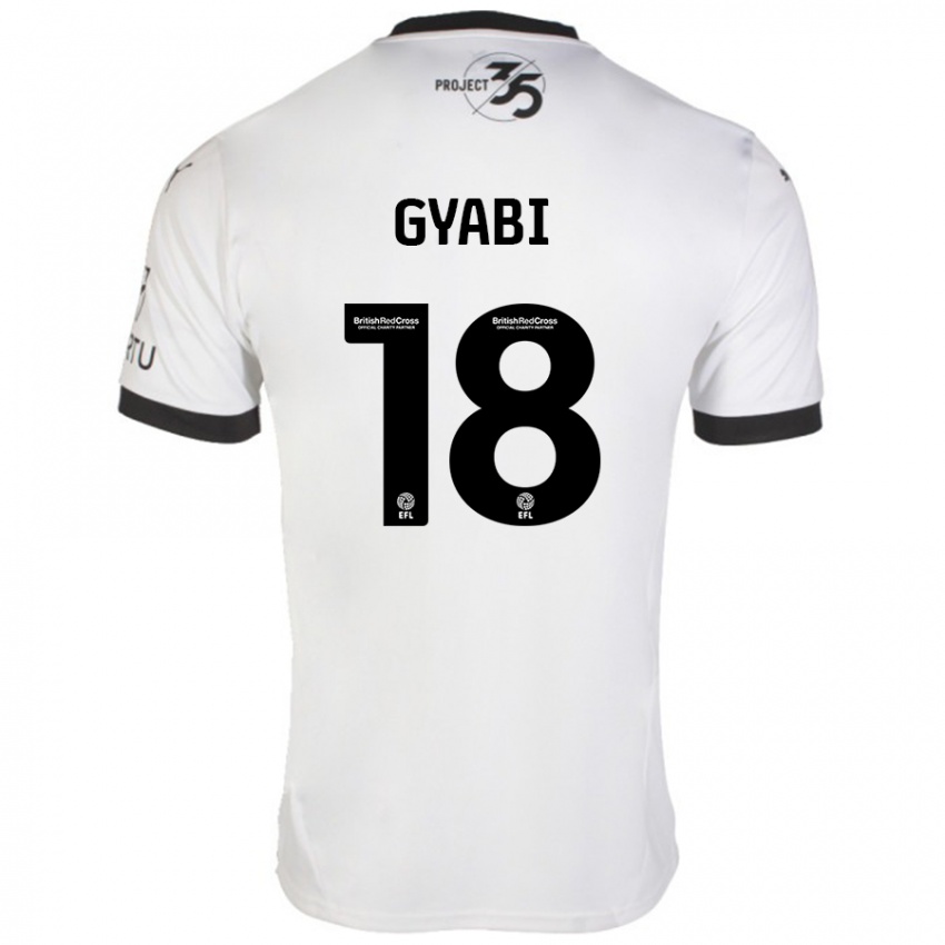 Kinder Darko Gyabi #18 Weiß Schwarz Auswärtstrikot Trikot 2024/25 T-Shirt