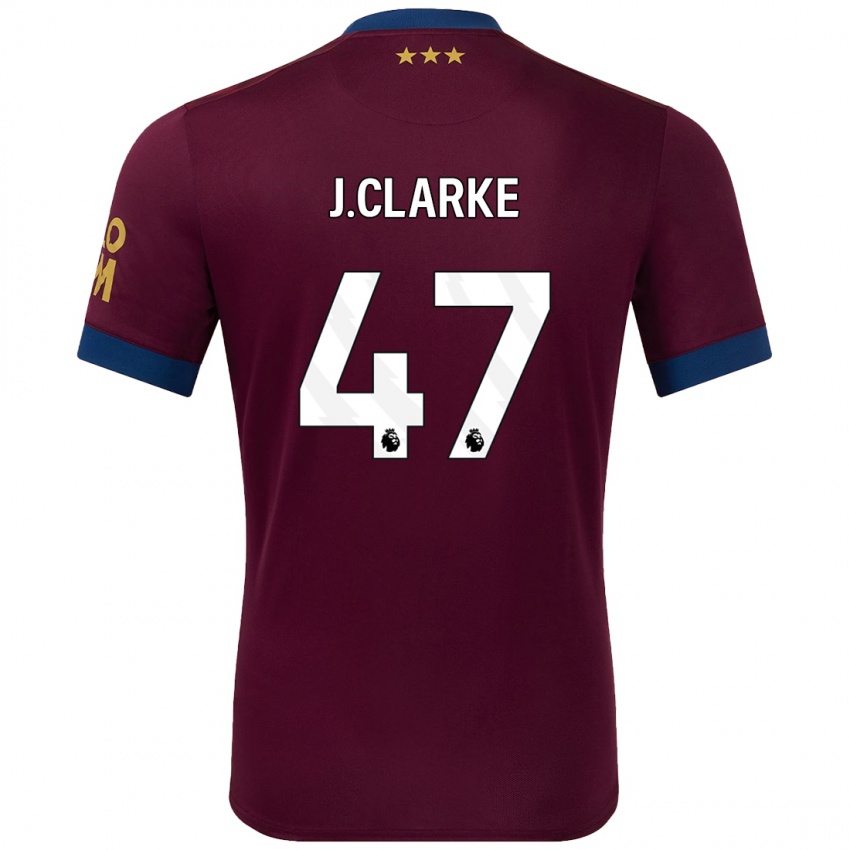 Kinder Jack Clarke #47 Braun Auswärtstrikot Trikot 2024/25 T-Shirt