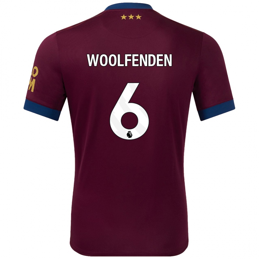 Kinder Luke Woolfenden #6 Braun Auswärtstrikot Trikot 2024/25 T-Shirt