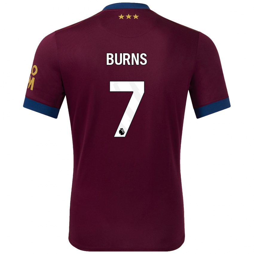 Kinder Wes Burns #7 Braun Auswärtstrikot Trikot 2024/25 T-Shirt