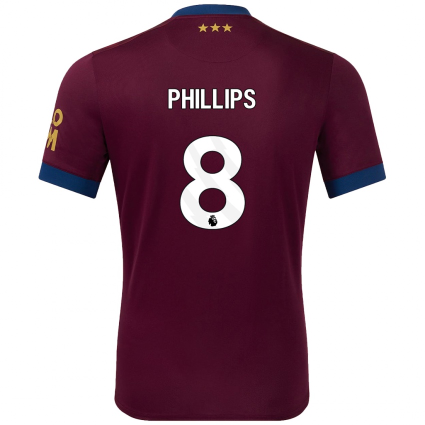 Kinder Kalvin Phillips #8 Braun Auswärtstrikot Trikot 2024/25 T-Shirt