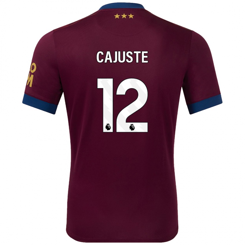 Kinder Jens Cajuste #12 Braun Auswärtstrikot Trikot 2024/25 T-Shirt