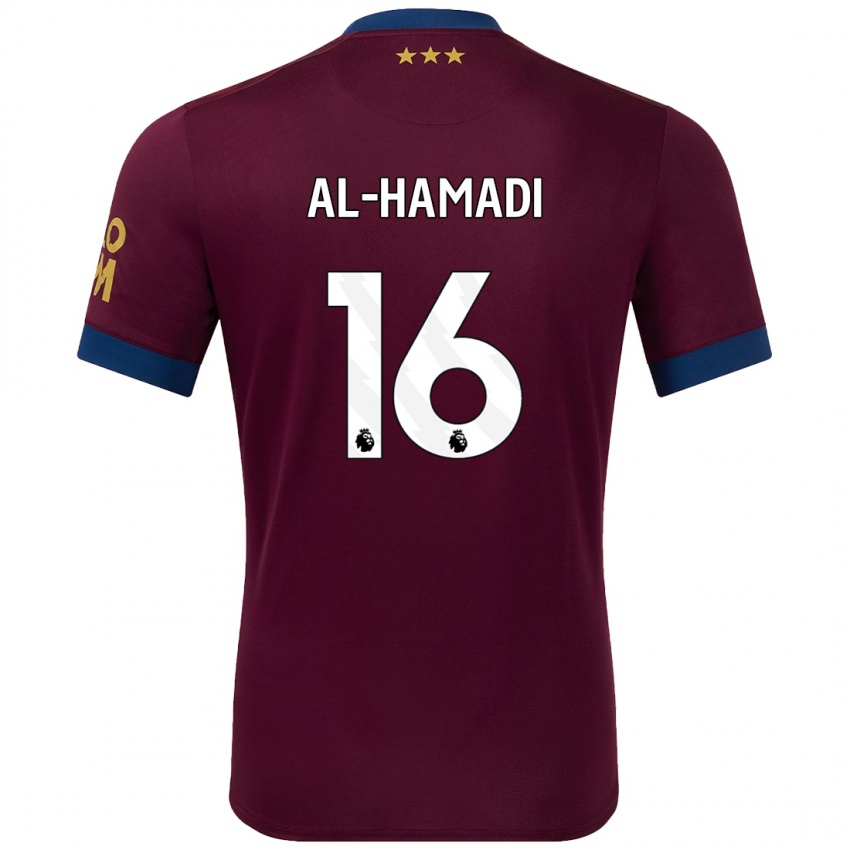 Kinder Ali Al-Hamadi #16 Braun Auswärtstrikot Trikot 2024/25 T-Shirt