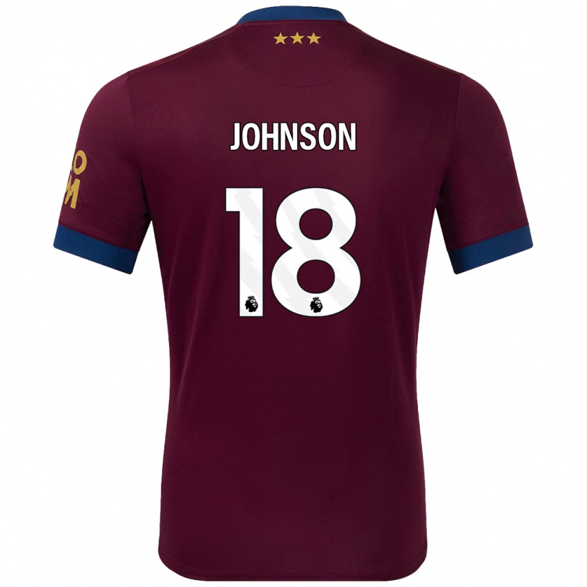 Kinder Ben Johnson #18 Braun Auswärtstrikot Trikot 2024/25 T-Shirt