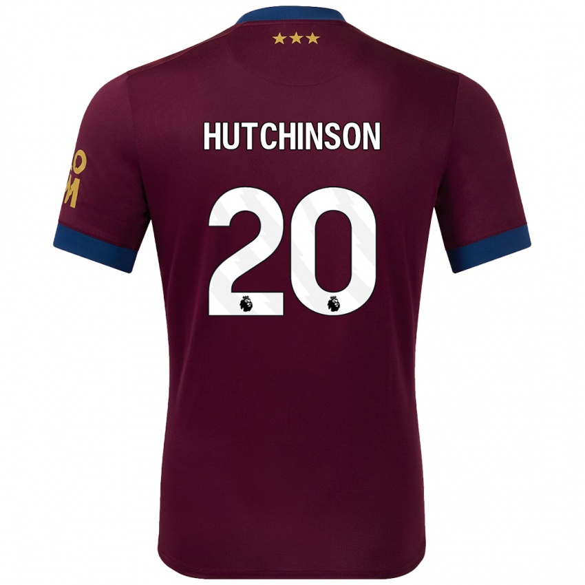 Kinder Omari Hutchinson #20 Braun Auswärtstrikot Trikot 2024/25 T-Shirt