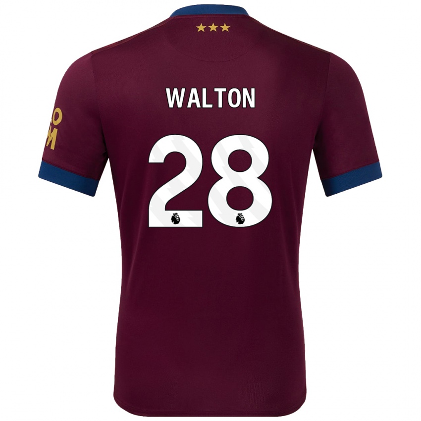 Kinder Christian Walton #28 Braun Auswärtstrikot Trikot 2024/25 T-Shirt