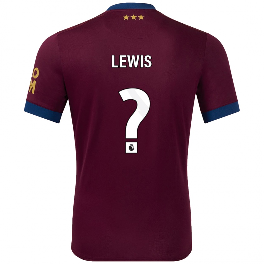 Kinder Josh Lewis #0 Braun Auswärtstrikot Trikot 2024/25 T-Shirt