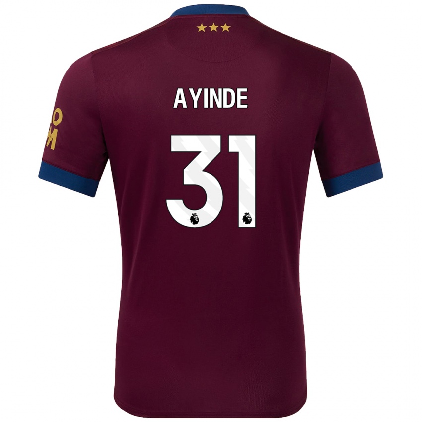 Kinder Leon Ayinde #31 Braun Auswärtstrikot Trikot 2024/25 T-Shirt