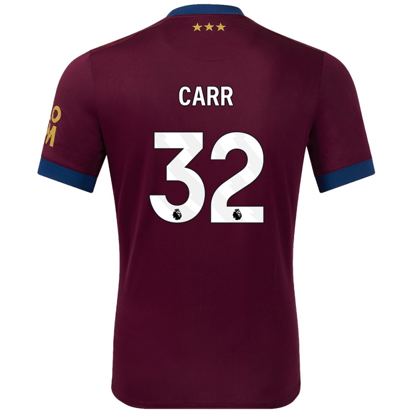 Kinder Ryan Carr #32 Braun Auswärtstrikot Trikot 2024/25 T-Shirt