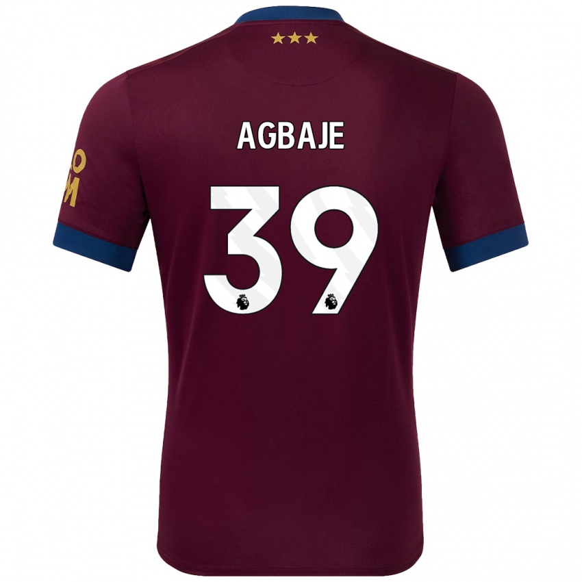 Kinder Edwin Agbaje #39 Braun Auswärtstrikot Trikot 2024/25 T-Shirt