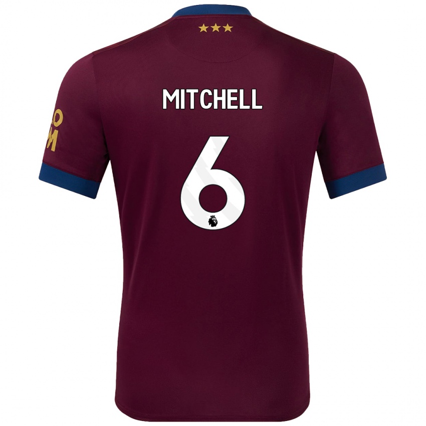 Kinder Leah Mitchell #6 Braun Auswärtstrikot Trikot 2024/25 T-Shirt