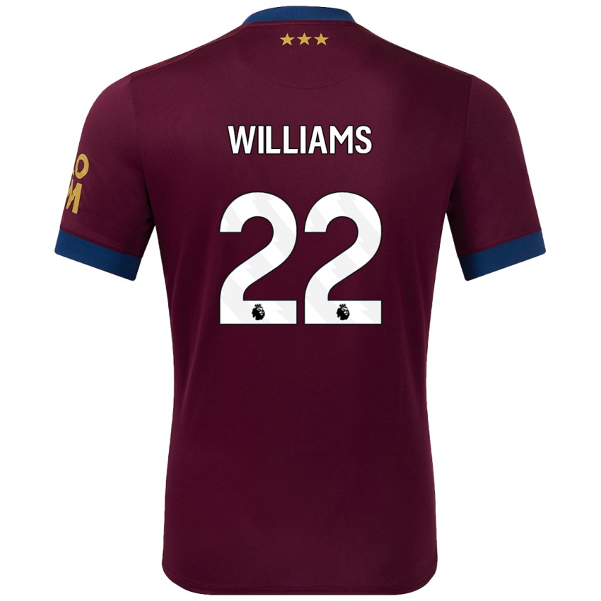 Kinder Evie Williams #22 Braun Auswärtstrikot Trikot 2024/25 T-Shirt