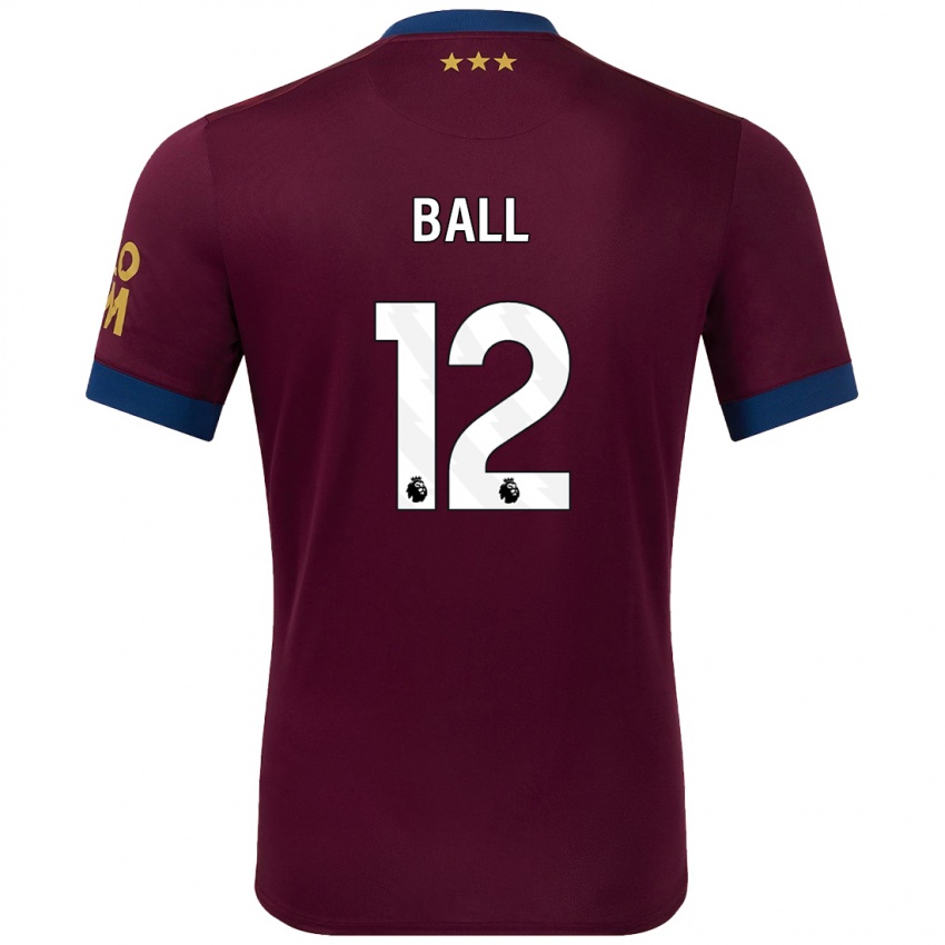 Kinder Dominic Ball #12 Braun Auswärtstrikot Trikot 2024/25 T-Shirt