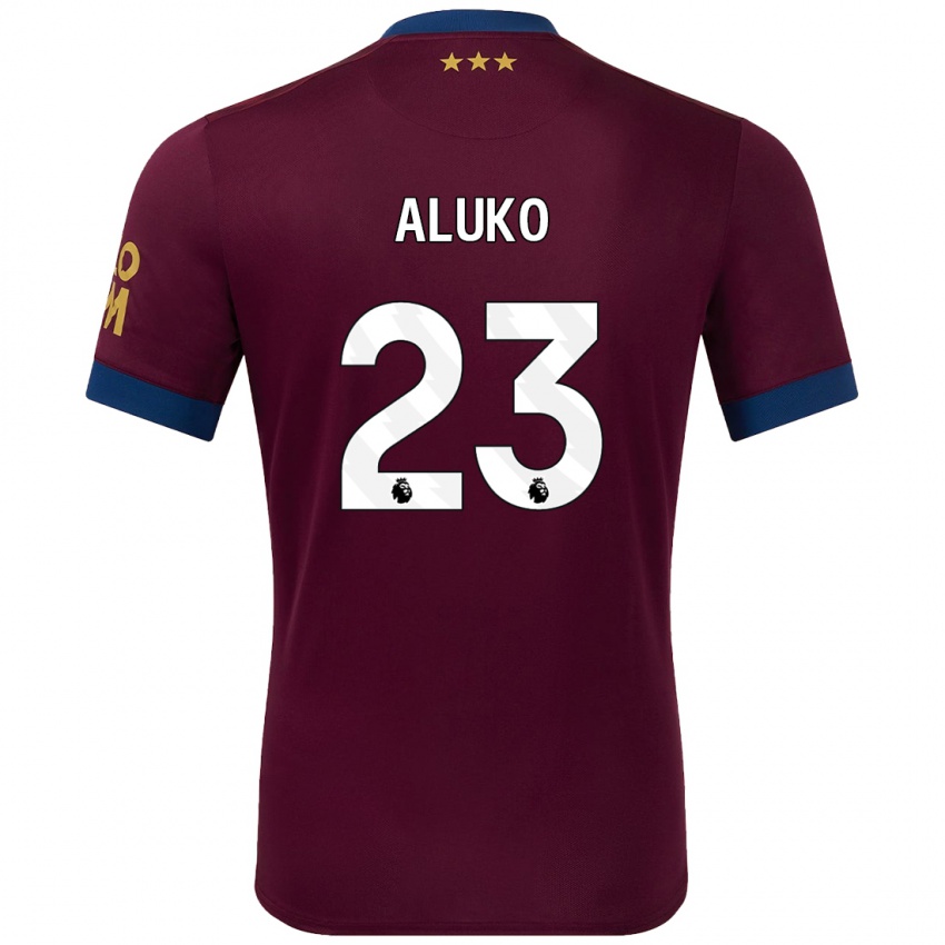 Kinder Sone Aluko #23 Braun Auswärtstrikot Trikot 2024/25 T-Shirt