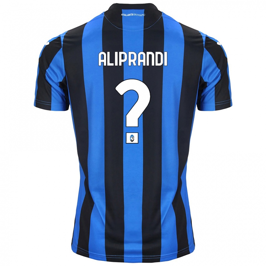 Herren Mattia Aliprandi #0 Blau Schwarz Heimtrikot Trikot 2024/25 T-Shirt