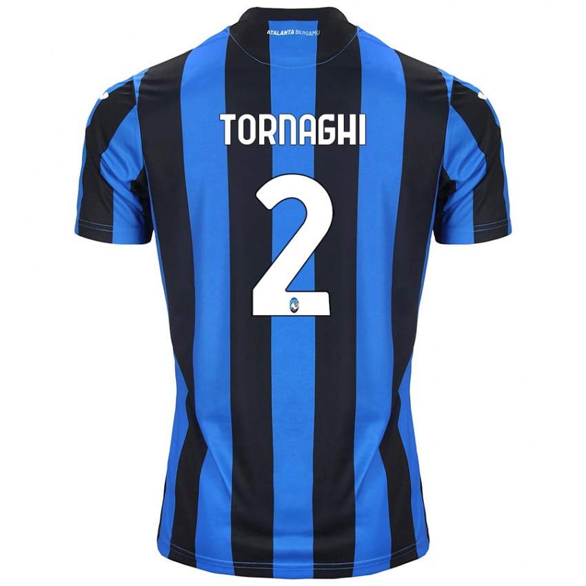 Herren Pietro Tornaghi #2 Blau Schwarz Heimtrikot Trikot 2024/25 T-Shirt