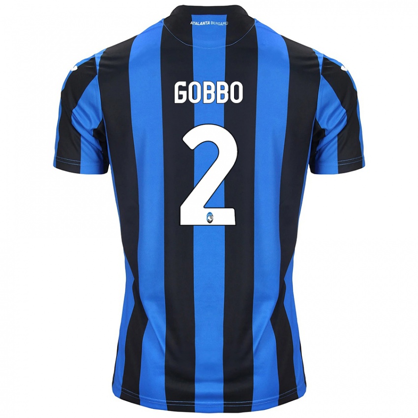 Herren Luca Gobbo #2 Blau Schwarz Heimtrikot Trikot 2024/25 T-Shirt