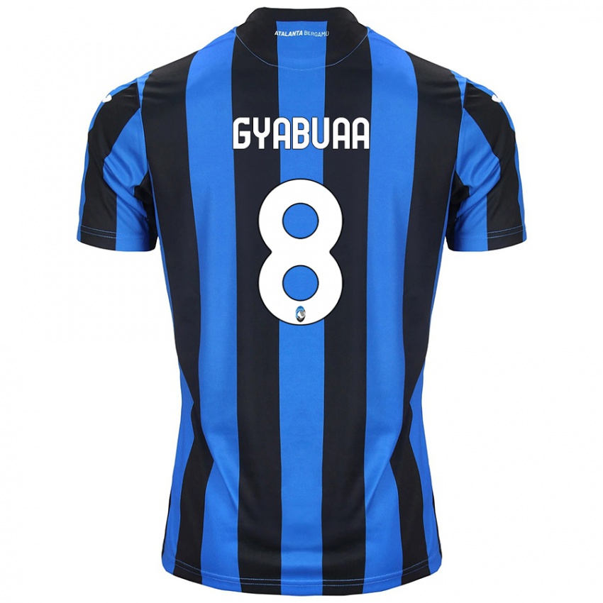 Herren Emmanuel Gyabuaa #8 Blau Schwarz Heimtrikot Trikot 2024/25 T-Shirt