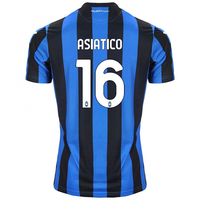 Herren Pietro Asiatico #16 Blau Schwarz Heimtrikot Trikot 2024/25 T-Shirt