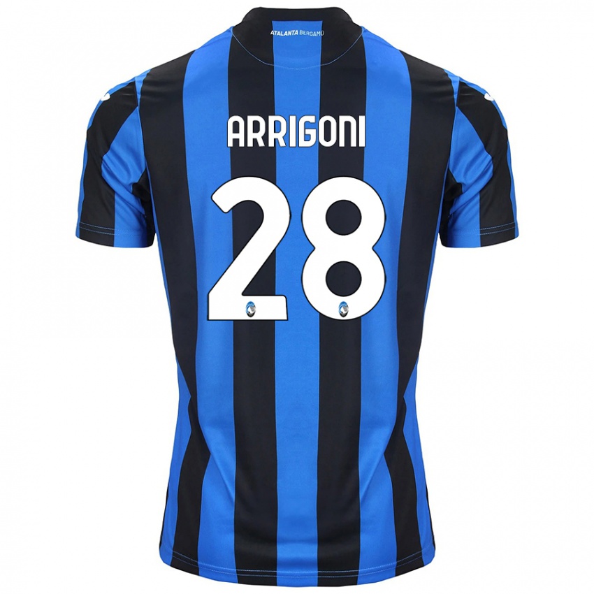 Herren Mattia Arrigoni #28 Blau Schwarz Heimtrikot Trikot 2024/25 T-Shirt