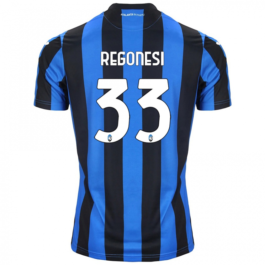 Herren Iacopo Regonesi #33 Blau Schwarz Heimtrikot Trikot 2024/25 T-Shirt