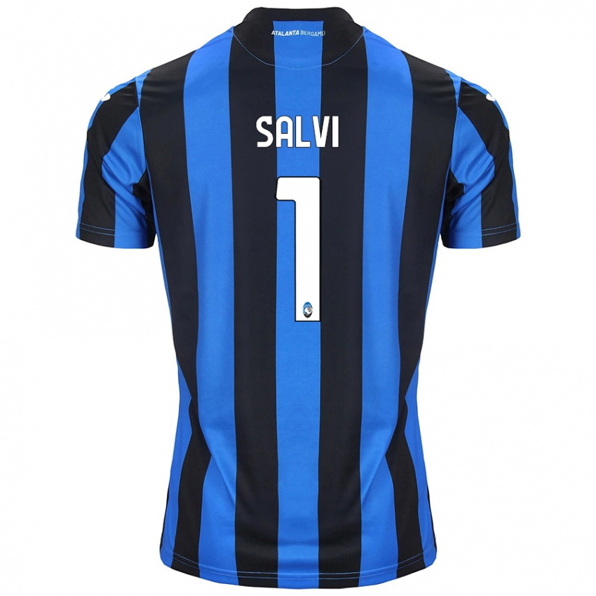 Herren Margherita Salvi #1 Blau Schwarz Heimtrikot Trikot 2024/25 T-Shirt