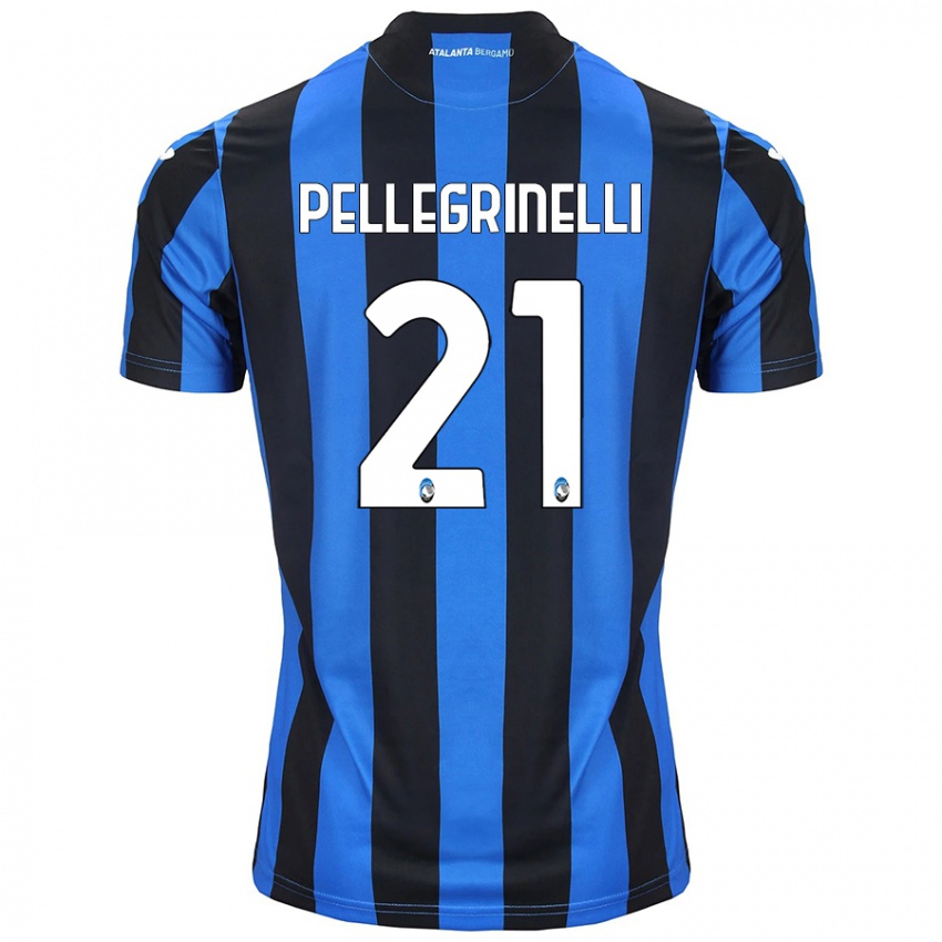 Herren Giorgia Pellegrinelli #21 Blau Schwarz Heimtrikot Trikot 2024/25 T-Shirt