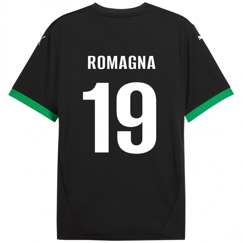 Herren Filippo Romagna #19 Schwarz Dunkelgrün Heimtrikot Trikot 2024/25 T-Shirt