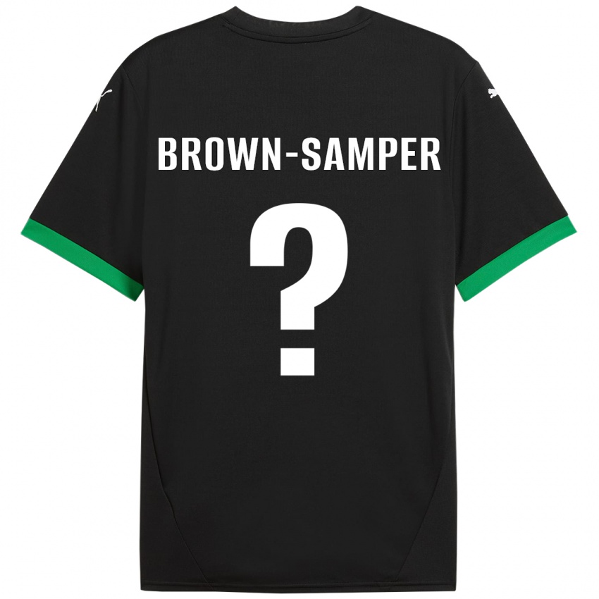 Herren Isaac Brown-Samper #0 Schwarz Dunkelgrün Heimtrikot Trikot 2024/25 T-Shirt