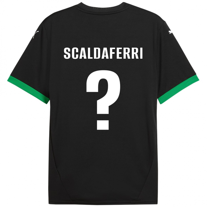 Herren Andrea Scaldaferri #0 Schwarz Dunkelgrün Heimtrikot Trikot 2024/25 T-Shirt