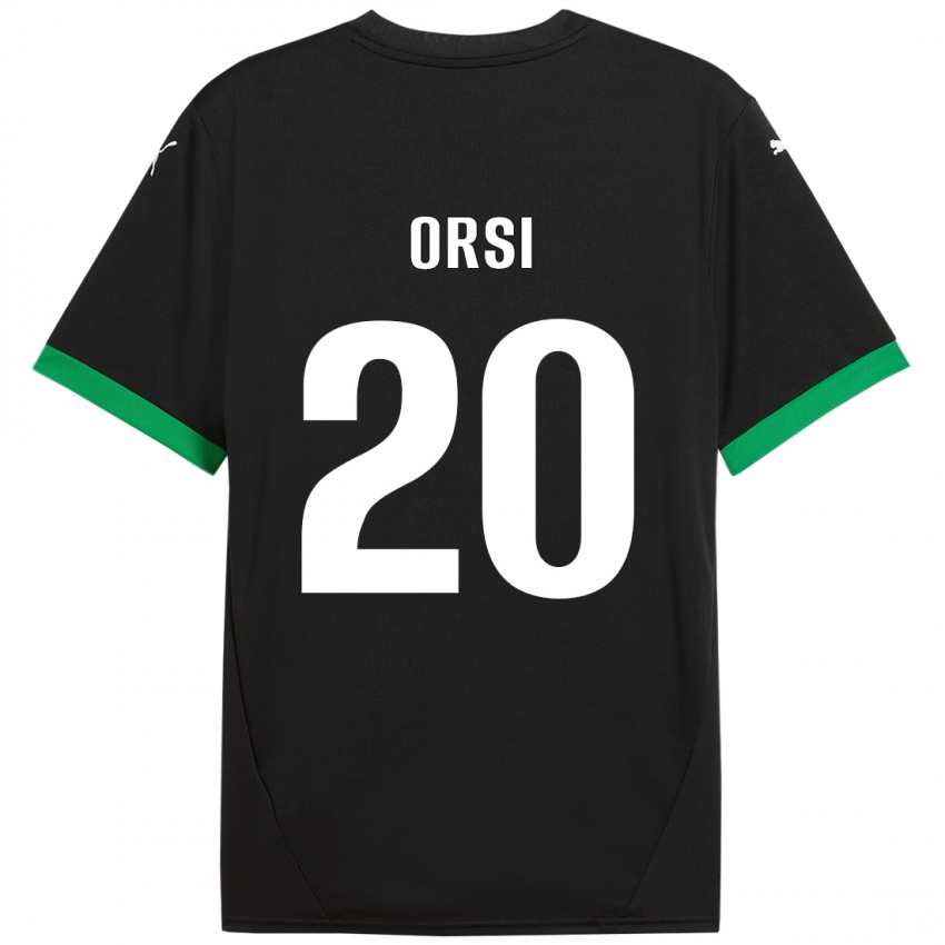 Herren Benedetta Orsi #20 Schwarz Dunkelgrün Heimtrikot Trikot 2024/25 T-Shirt