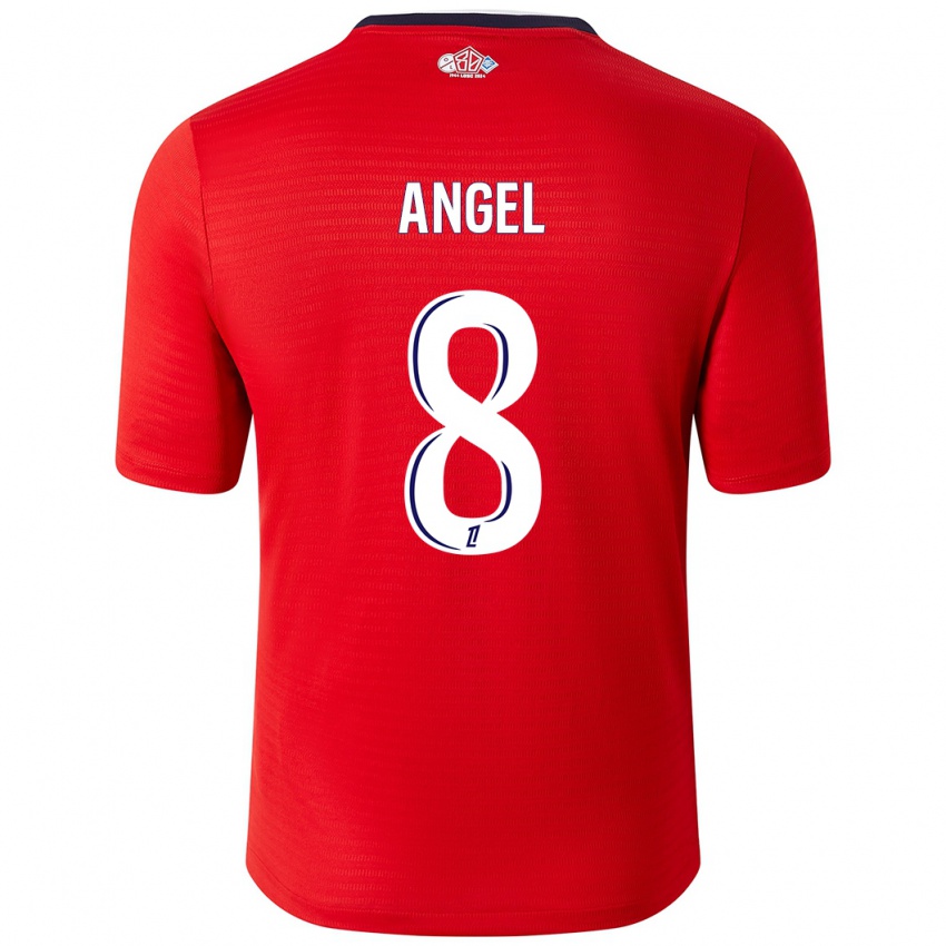 Herren Angel Gomes #8 Rot Weiß Heimtrikot Trikot 2024/25 T-Shirt