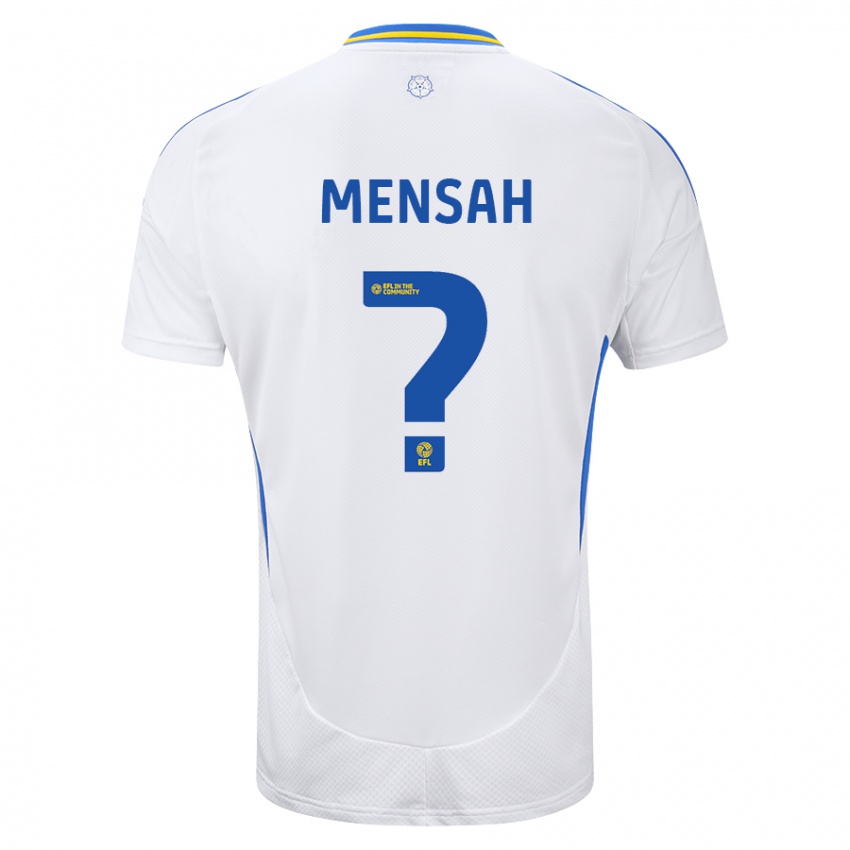 Herren Kenneth Mensah #0 Weiß Blau Heimtrikot Trikot 2024/25 T-Shirt