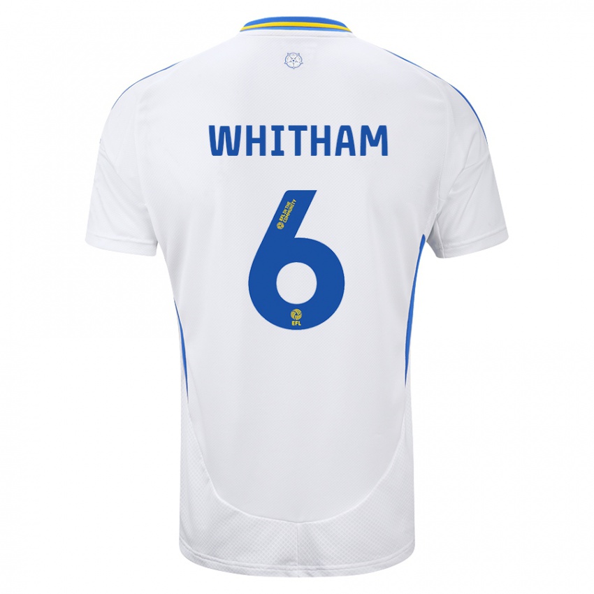 Herren Danielle Whitham #6 Weiß Blau Heimtrikot Trikot 2024/25 T-Shirt