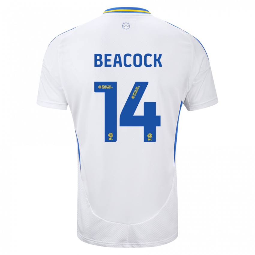 Herren Molly Beacock #14 Weiß Blau Heimtrikot Trikot 2024/25 T-Shirt