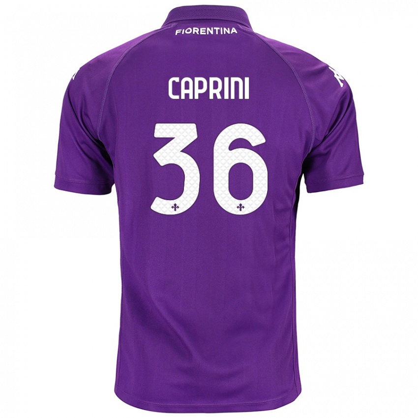 Herren Maat Daniel Caprini #36 Violett Heimtrikot Trikot 2024/25 T-Shirt