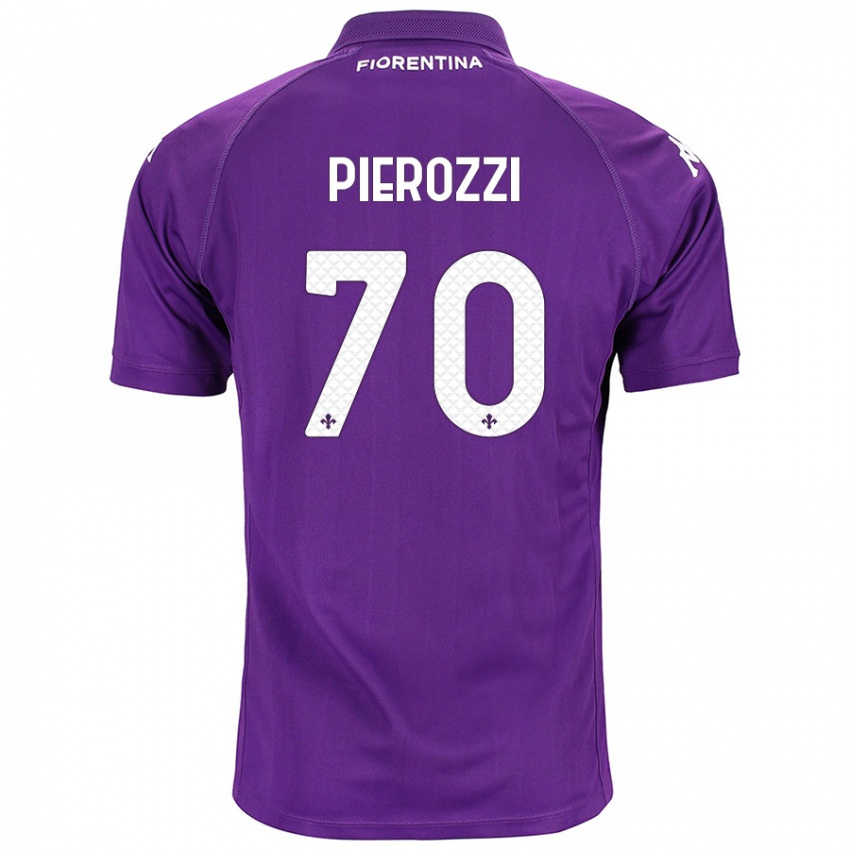 Herren Niccolo Pierozzi #70 Violett Heimtrikot Trikot 2024/25 T-Shirt