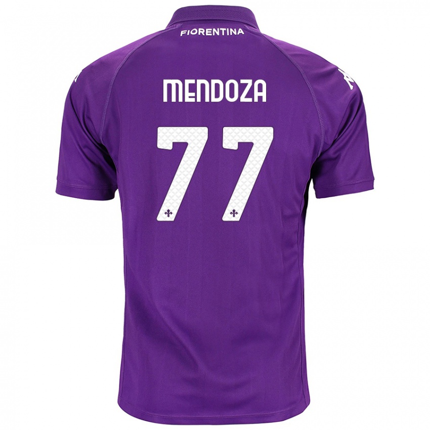 Herren William Mendoza #77 Violett Heimtrikot Trikot 2024/25 T-Shirt