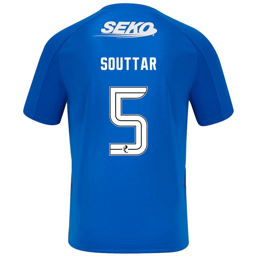 Herren John Souttar #5 Dunkelblau Heimtrikot Trikot 2024/25 T-Shirt